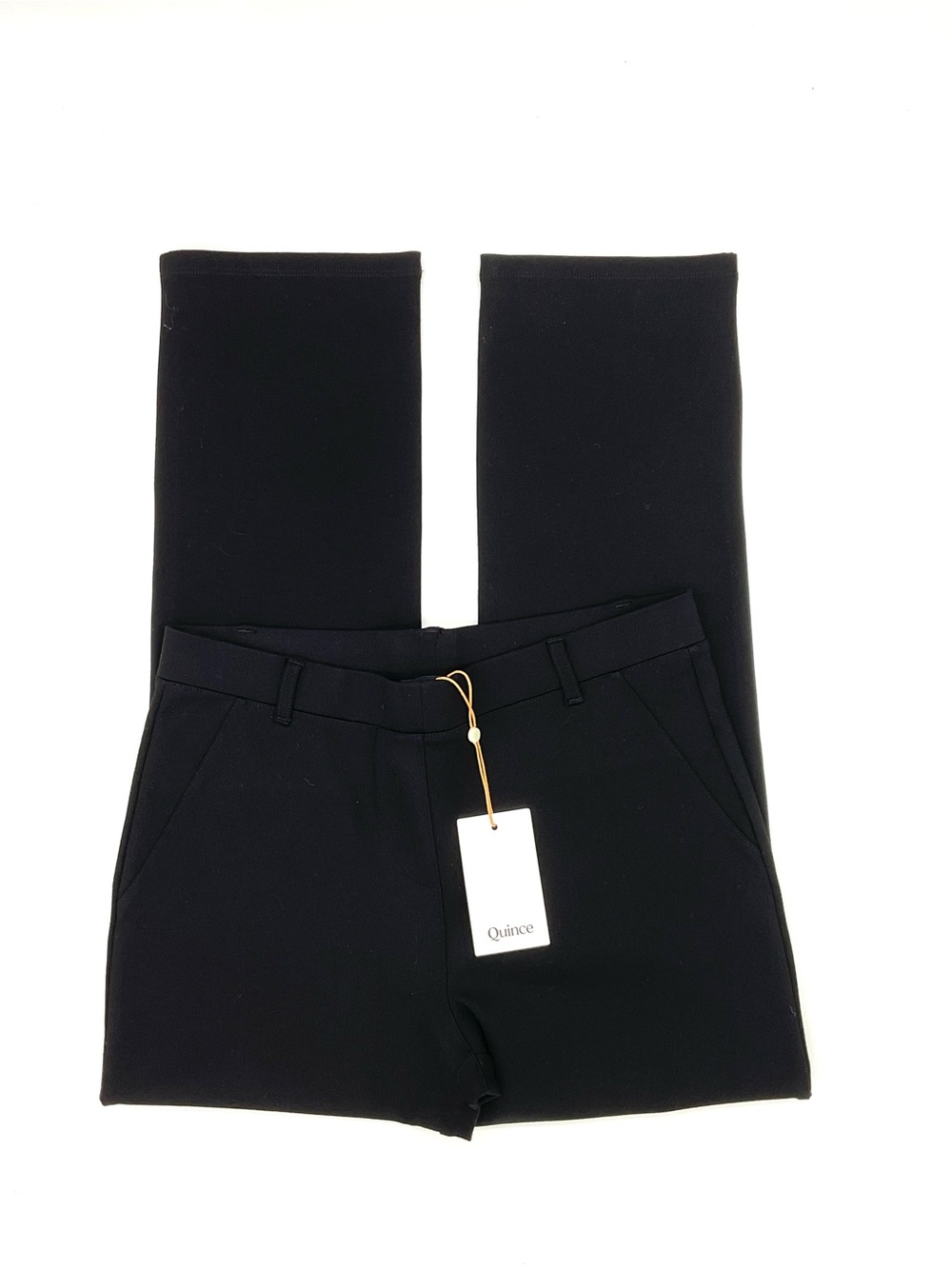NWT Quince Black Ultra-Stretch Ponte Pants, Medium - Picture 3 of 12